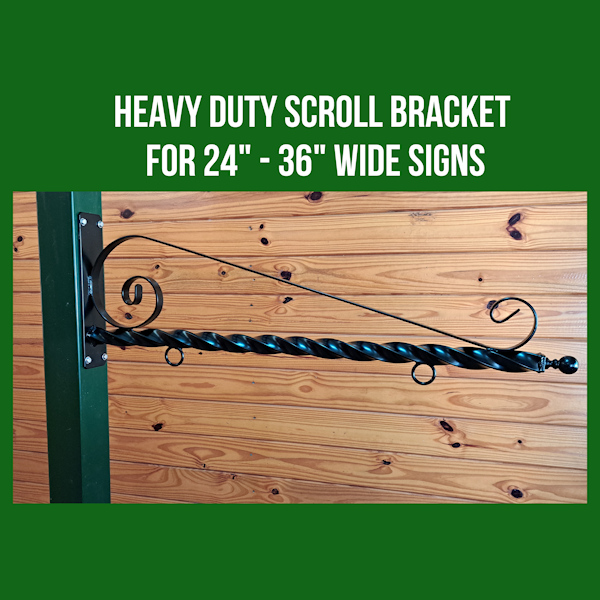 Large 36" Black Powder Coated Scroll Bracket*" border=